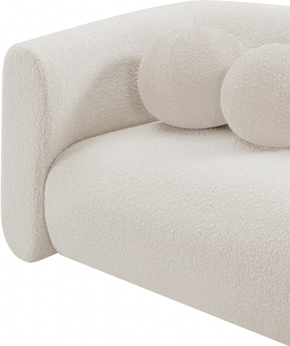 Abbington Boucle Fabric Sofa Cream - 113Cream-S - Vega Furniture