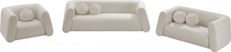 Abbington Boucle Fabric Sofa Cream - 113Cream-S - Vega Furniture