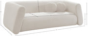 Abbington Boucle Fabric Sofa Cream - 113Cream-S - Vega Furniture