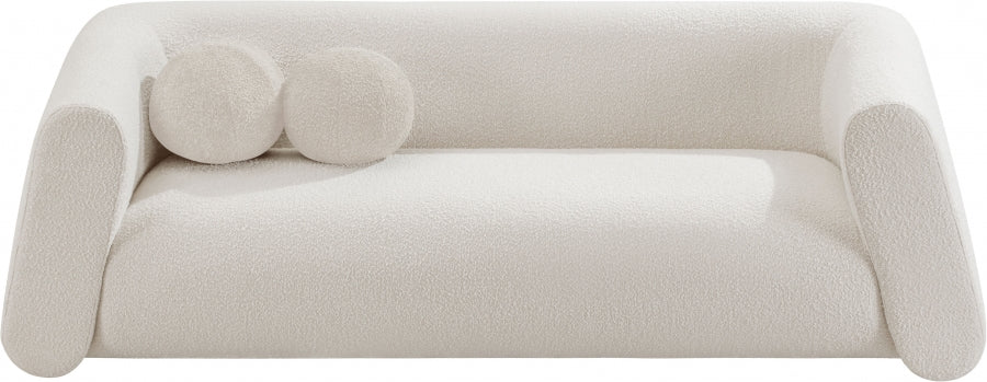 Abbington Boucle Fabric Sofa Cream - 113Cream-S - Vega Furniture