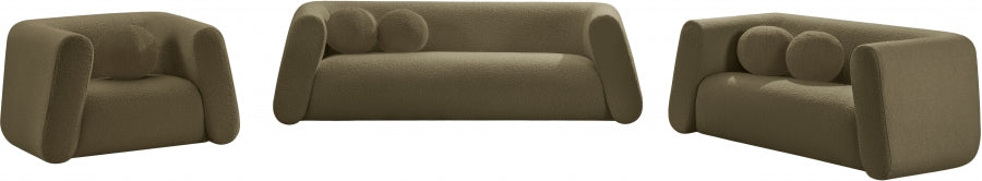 Abbington Boucle Fabric Sofa Olive - 113Olive-S - Vega Furniture