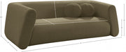 Abbington Boucle Fabric Sofa Olive - 113Olive-S - Vega Furniture