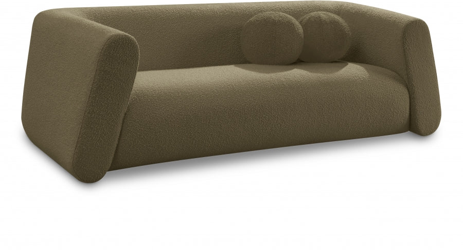 Abbington Boucle Fabric Sofa Olive - 113Olive-S - Vega Furniture