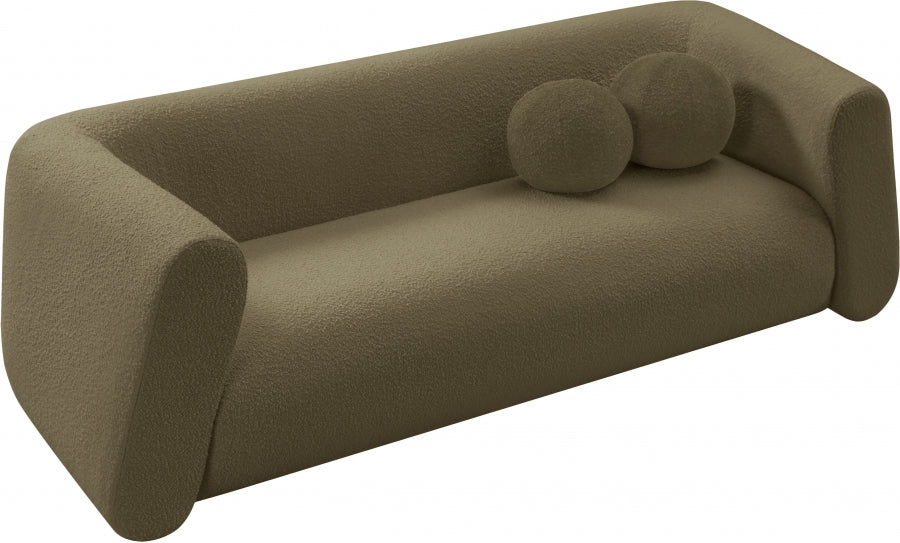 Abbington Boucle Fabric Sofa Olive - 113Olive-S - Vega Furniture