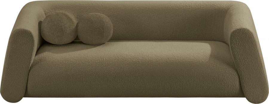 Abbington Boucle Fabric Sofa Olive - 113Olive-S - Vega Furniture