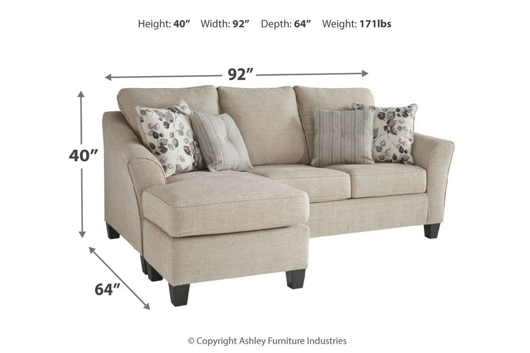 Abney Driftwood Sofa Chaise Sleeper - 4970168 - Vega Furniture