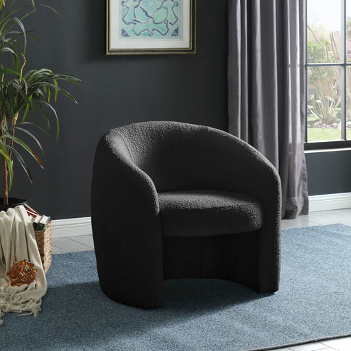 Acadia Black Boucle Fabric Accent Chair - 543Black - Vega Furniture