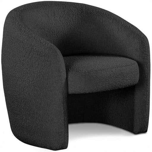 Acadia Black Boucle Fabric Accent Chair - 543Black - Vega Furniture