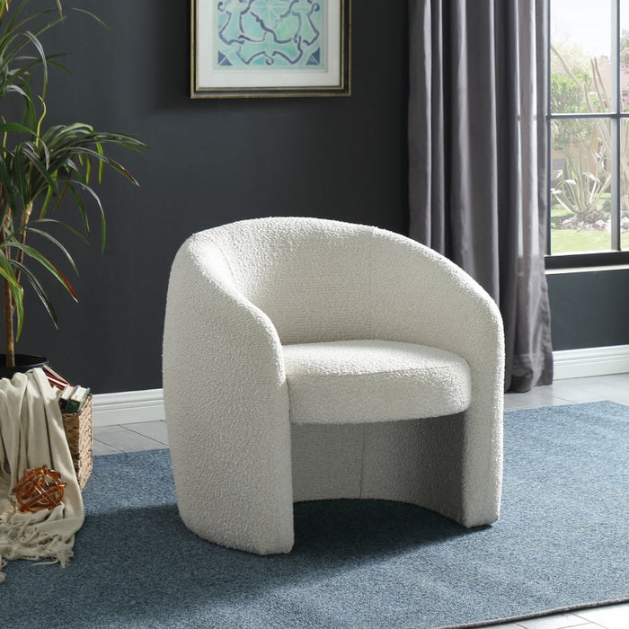 Acadia Cream Boucle Fabric Accent Chair - 543Cream - Vega Furniture