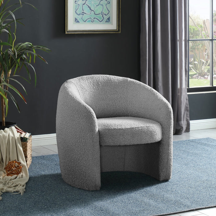 Acadia Grey Boucle Fabric Accent Chair - 543Grey - Vega Furniture