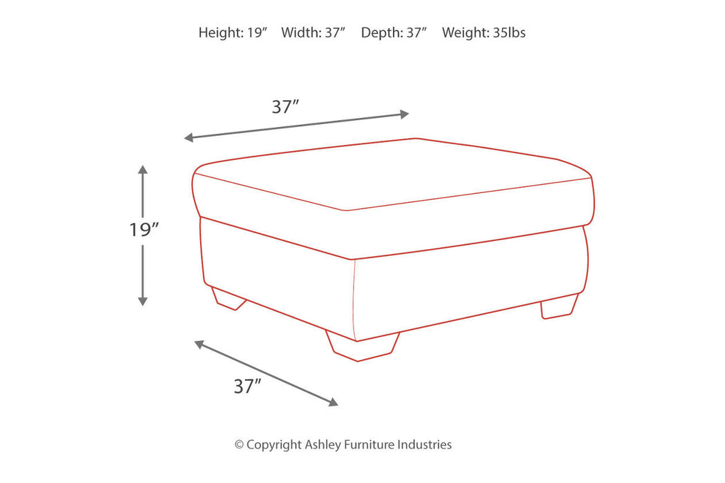 Accrington Granite Oversized Ottoman - 7050908 - Vega Furniture