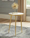 Acheson White/Gold Round Accent Table - 930060 - Vega Furniture