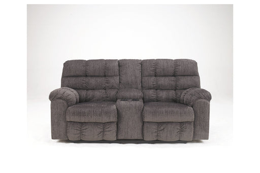 Acieona Slate Reclining Loveseat with Console - 5830094 - Vega Furniture