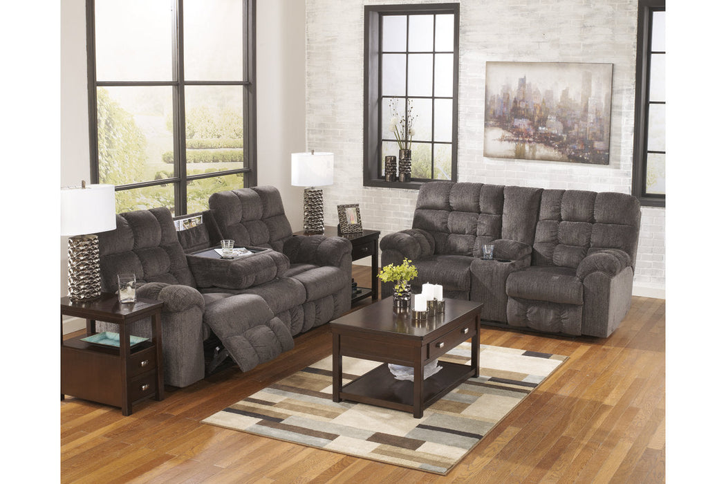 Acieona Slate Reclining Loveseat with Console - 5830094 - Vega Furniture