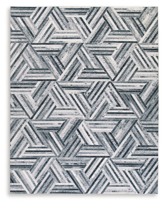 Adalock Gray/Cream 7'10" x 10' Rug - R405791 - Vega Furniture