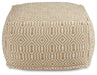 Adamont Tan/Ivory Pouf - A1001059 - Vega Furniture