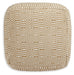 Adamont Tan/Ivory Pouf - A1001059 - Vega Furniture