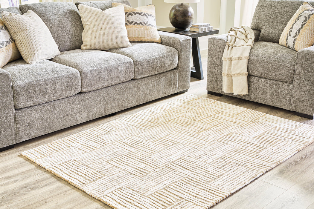 Adanmund Beige/Caramel 5' x 7' Rug - R406412 - Vega Furniture