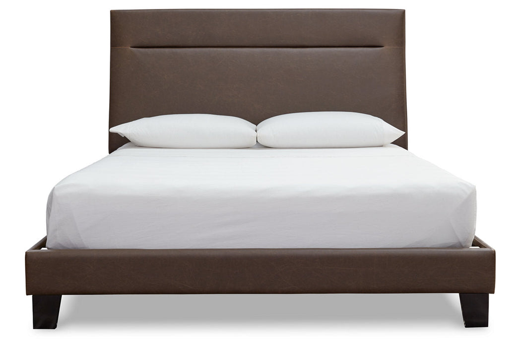 Adelloni Brown Queen Upholstered Bed - B080-481 - Vega Furniture