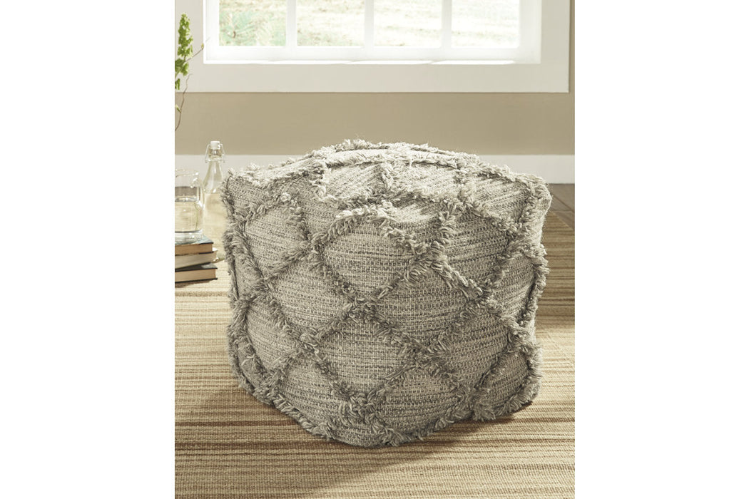 Adelphie Gray Pouf - A1000388 - Vega Furniture