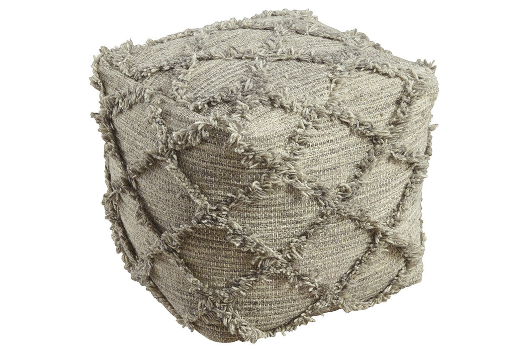 Adelphie Gray Pouf - A1000388 - Vega Furniture