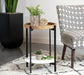 Adhvik Natural/Black Round Accent Table with Marble Shelf - 931218 - Vega Furniture