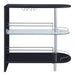 Adolfo Glossy Black/Clear 3-Tier Bar Table - 101063 - Vega Furniture