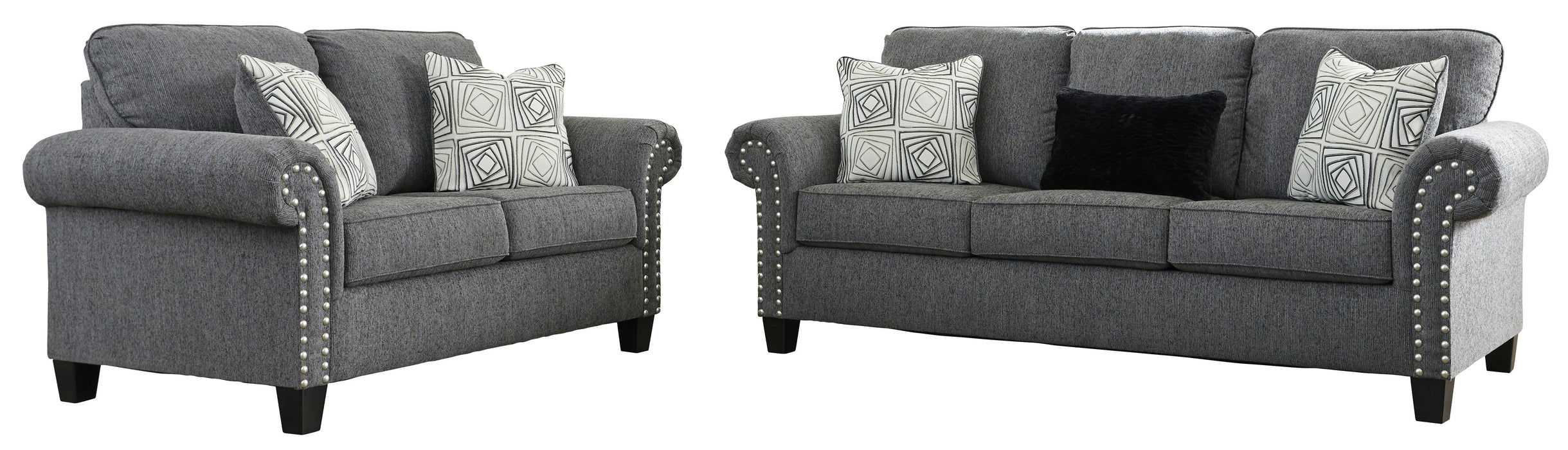 Agleno Charcoal Living Room Set - SET | 7870138 | 7870135 | 7870114 - Vega Furniture
