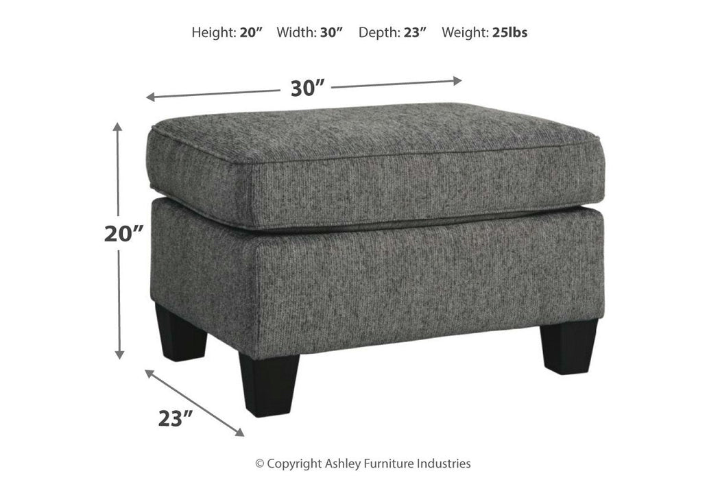 Agleno Charcoal Ottoman - 7870114 - Vega Furniture