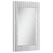 Aideen Silver Rectangular Wall Mirror with Vertical Stripes of Faux Crystals - 961614 - Vega Furniture
