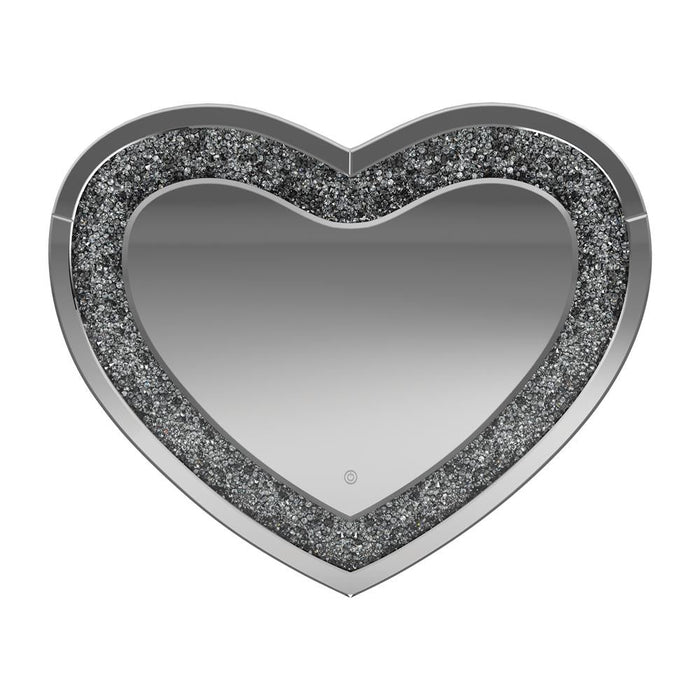 Aiko Silver Heart Shape Wall Mirror - 961535 - Vega Furniture