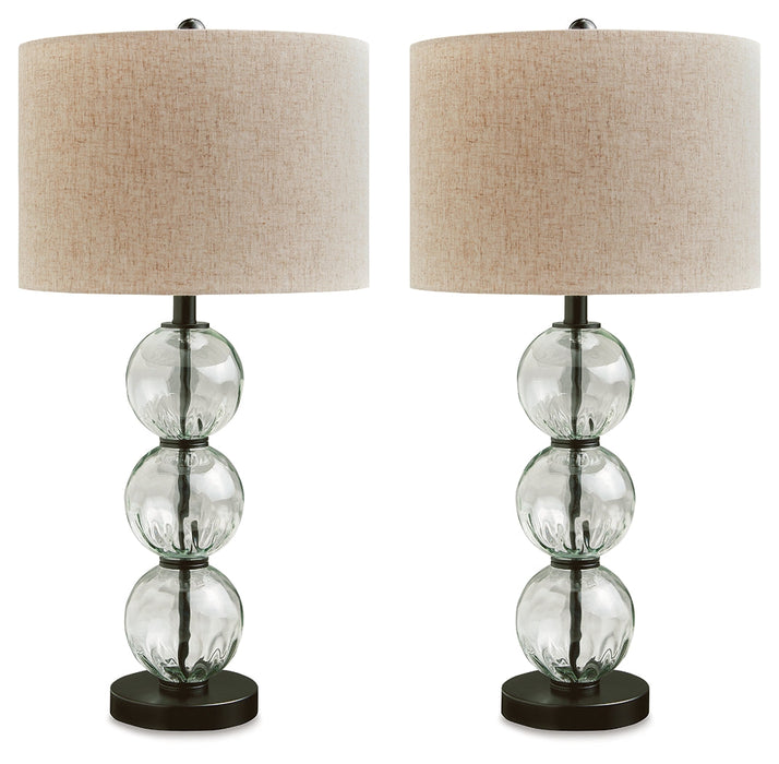 Airbal Clear/Black Table Lamp (Set of 2) - L431604 - Vega Furniture