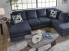 Albar Place Cobalt 2-Piece RAF Chaise Sectional - SET | 9530202 | 9530217 - Vega Furniture