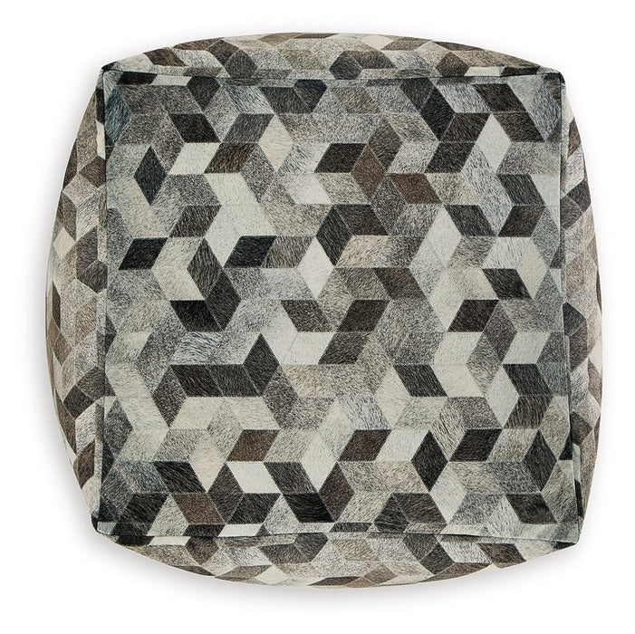 Albermarle Gray/Brown Pouf - A1000983 - Vega Furniture