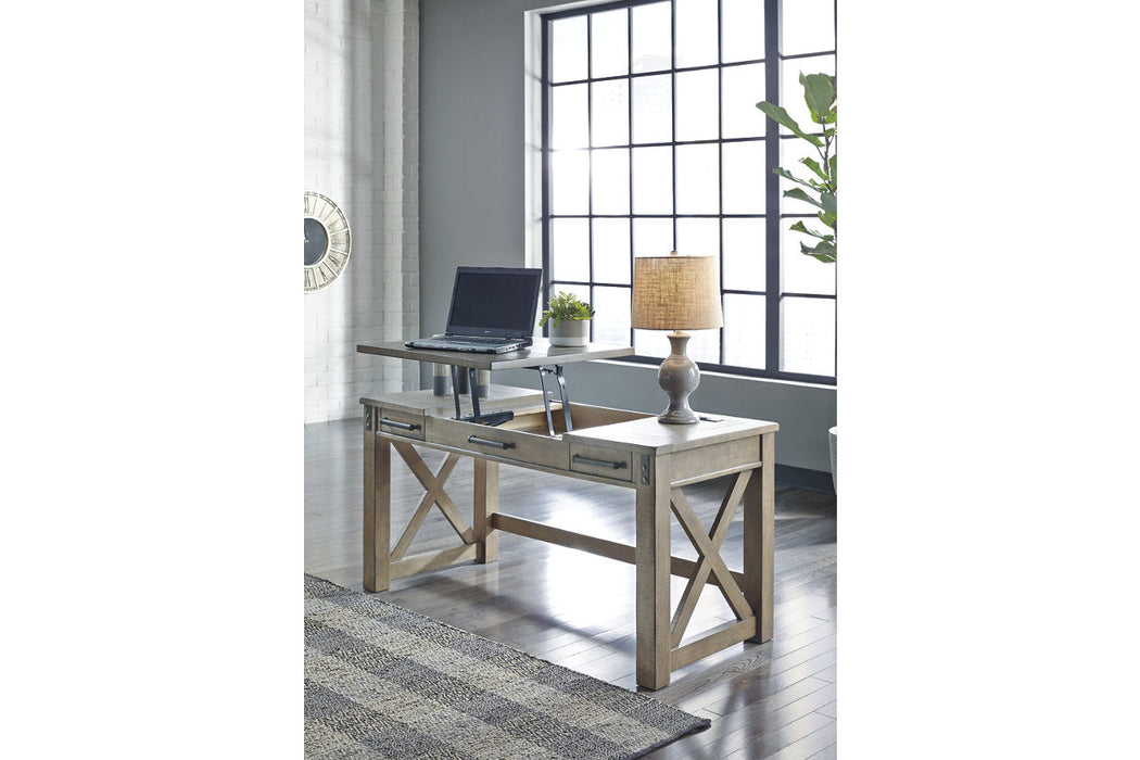 Aldwin Gray Home Office Lift Top Desk - H837-54 - Vega Furniture