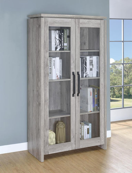 Alejo Gray Driftwood 2-Door Tall Cabinet - 950783 - Vega Furniture