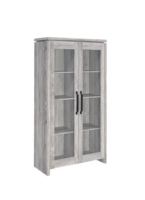 Alejo Gray Driftwood 2-Door Tall Cabinet - 950783 - Vega Furniture