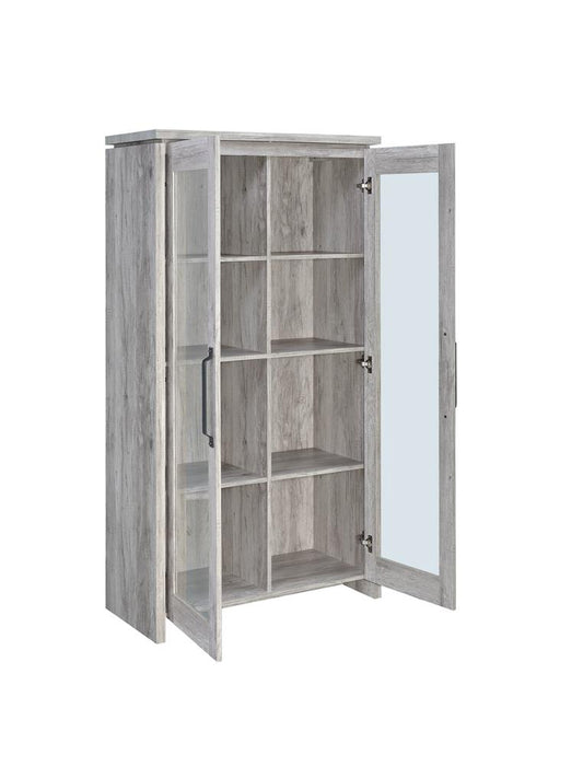 Alejo Gray Driftwood 2-Door Tall Cabinet - 950783 - Vega Furniture