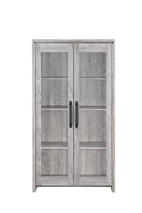 Alejo Gray Driftwood 2-Door Tall Cabinet - 950783 - Vega Furniture