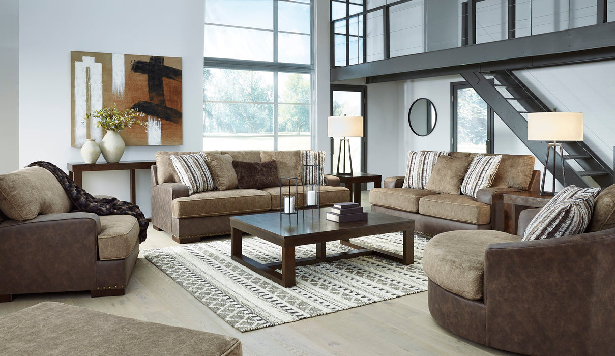 Alesbury Chocolate Living Room Set - SET | 1870438 | 1870435 - Vega Furniture