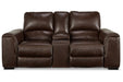 Alessandro Walnut Power Reclining Loveseat with Console - U2550218 - Vega Furniture