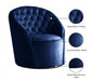 Alessio Blue Velvet Accent Chair - 501Navy - Vega Furniture