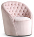 Alessio Pink Velvet Accent Chair - 501Pink - Vega Furniture