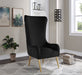 Alexander Black Velvet Accent Chair - 536Black - Vega Furniture