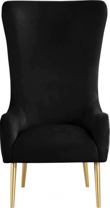 Alexander Black Velvet Accent Chair - 536Black - Vega Furniture