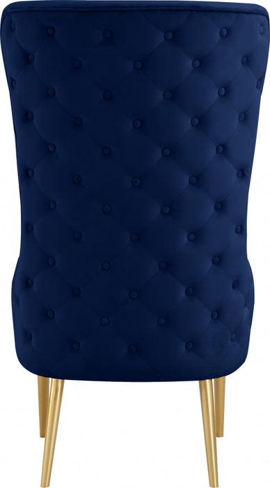 Alexander Blue Velvet Accent Chair - 536Navy - Vega Furniture