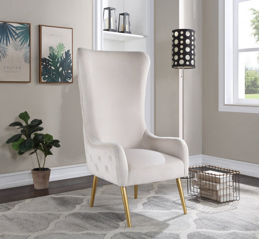 Alexander Cream Velvet Accent Chair - 536Cream - Vega Furniture