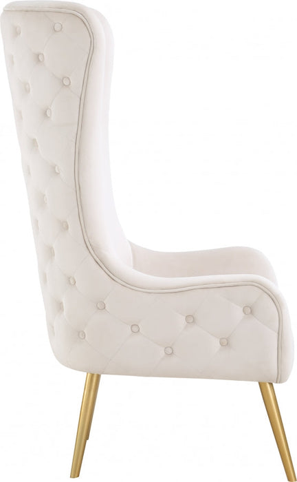 Alexander Cream Velvet Accent Chair - 536Cream - Vega Furniture