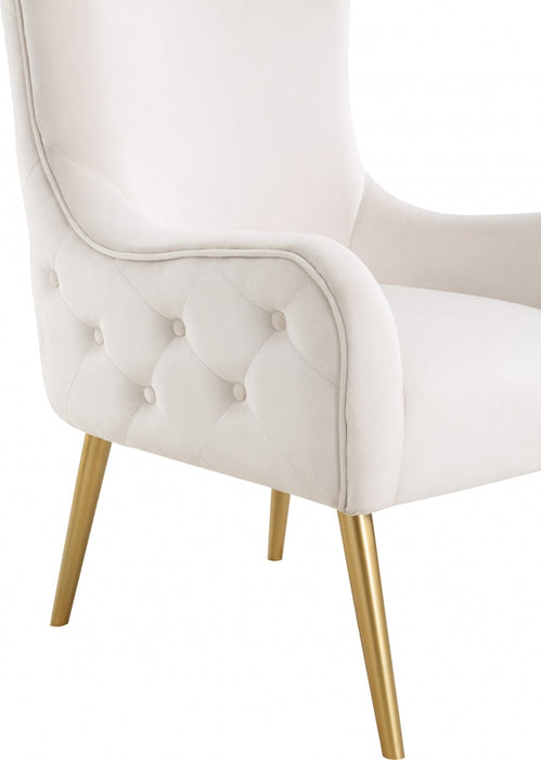 Alexander Cream Velvet Accent Chair - 536Cream - Vega Furniture