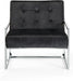 Alexis Black Velvet Accent Chair - 522Black - Vega Furniture